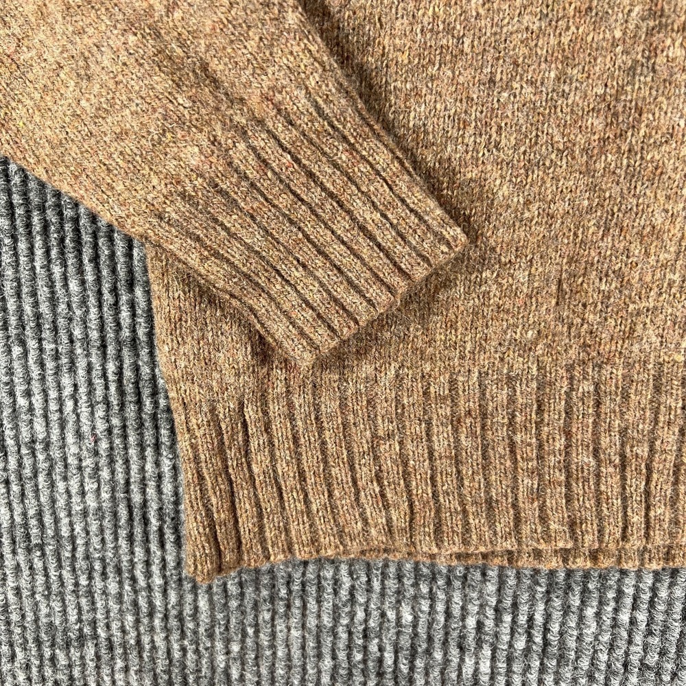 Vintage Robert Bruce Wool Sweater Mens Large Brown Long Sleeve V Neck Casual - Picture 6 of 11